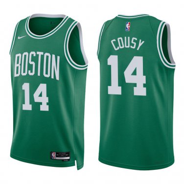 Celtics #14 Bob Cousy Green Swingman Jersey
