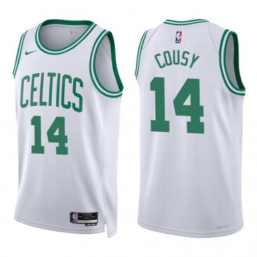 Celtics #14 Bob Cousy White Swingman Jersey