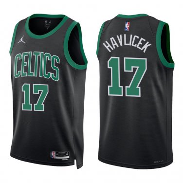 Celtics #17 John Havlicek Black Statement Swingman Jersey