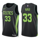 Celtics #33 Larry Bird Black City Swingman Jersey
