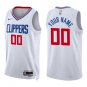 Clippers #00 Custom Name And Number White Swingman Jersey