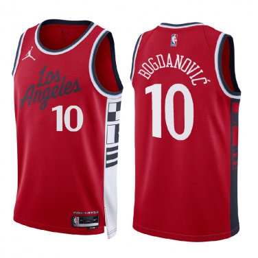 Clippers #10 Bogdan Bogdanovic 24-25 Red Swingman Jersey