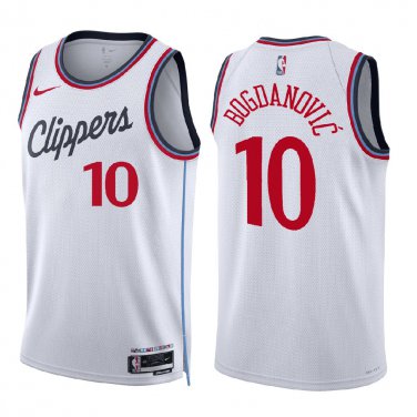 Clippers #10 Bogdan Bogdanovic 24-25 White Swingman Jersey