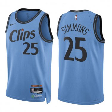 Clippers #25 Ben Simmons 24-25 Blue City Swingman Jersey