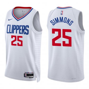 Clippers #25 Ben Simmons White Swingman Jersey