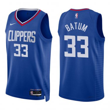Clippers #33 Nicolas Batum Royal Blue Swingman Jersey