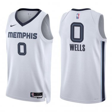 Grizzlies #0 Jaylen Wells White Swingman Jersey