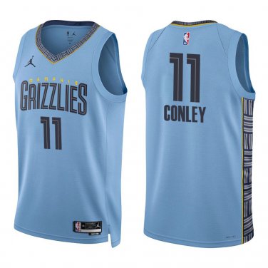 Grizzlies #11 Mike Conley Jr. Light Blue Swingman Jersey