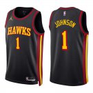 Hawks #1 Jalen Johnson Black Swingman Jersey