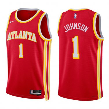 Hawks #1 Jalen Johnson Red Swingman Jersey