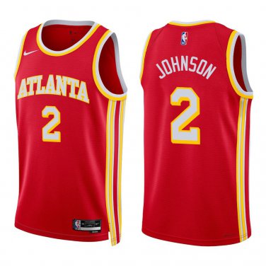 Hawks #2 Joe Johnson Red Swingman Jersey