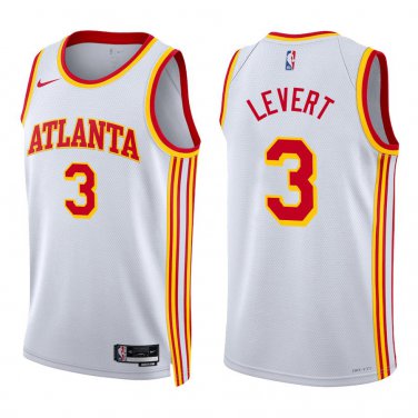 Hawks #3 Caris LeVert White Swingman Jersey