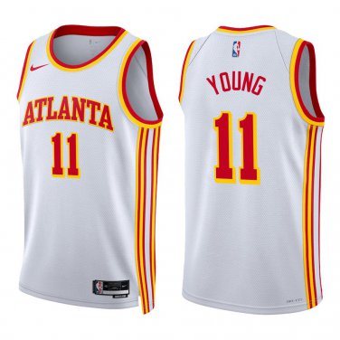 Hawks #11 Trae Young White Swingman Jersey