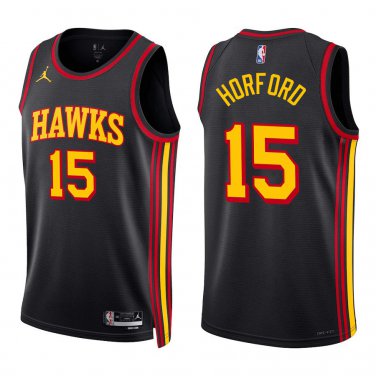 Hawks #15 Al Horford Black Swingman Jersey