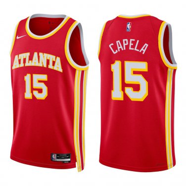 Hawks #15 Clint Capela Red Swingman Jersey