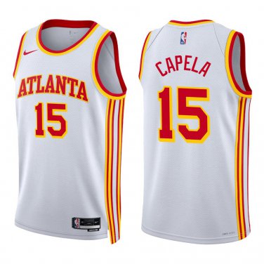 Hawks #15 Clint Capela White Swingman Jersey