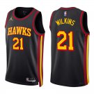 Hawks #21 Dominique Wilkins Black Swingman Jersey