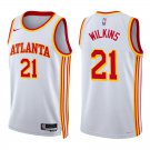 Hawks #21 Dominique Wilkins White Swingman Jersey