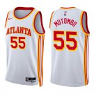 Hawks #55 Dikembe Mutombo White Swingman Jersey