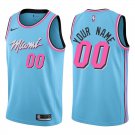 Heat #00 Custom Name And Number Light Blue Swingman Jersey
