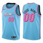 Heat #00 Custom Name And Number Light Blue Swingman Jersey