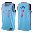 Heat #1 Chris Bosh Light Blue Swingman Jersey