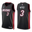 Heat #3 Dwyane Wade Black Swingman Jersey