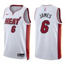 Heat #6 LeBron James White Swingman Jersey Heat #6 LeBron James White Swingman Jersey