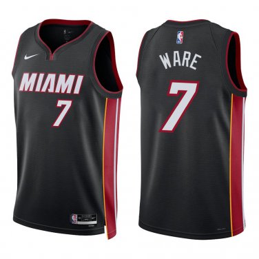 Heat #7 Kel'el Ware Black Swingman Jersey