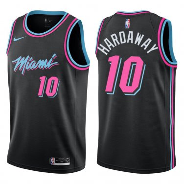 Heat #10 Tim Hardaway Black City Swingman Jersey