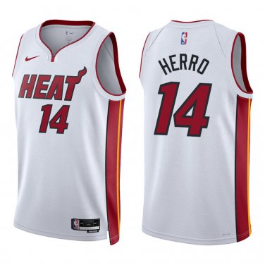 Heat #14 Tyler Herro White Swingman Jersey