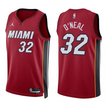 Heat #32 Shaquille O'Neal Red Swingman Jersey