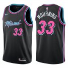 Heat #33 Alonzo Mourning Black City Swingman Jersey