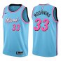 Heat #33 Alonzo Mourning Light Blue Swingman Jersey