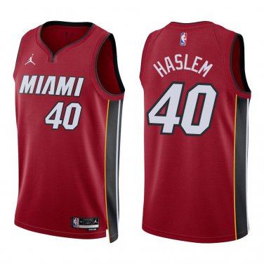 Heat #40 Udonis Haslem Red Swingman Jersey