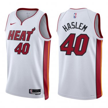 Heat #40 Udonis Haslem White Swingman Jersey