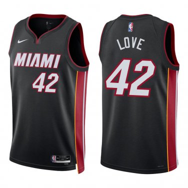 Heat #42 Kevin Love Black Swingman Jersey