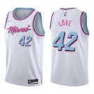Heat #42 Kevin Love White City Swingman Jersey