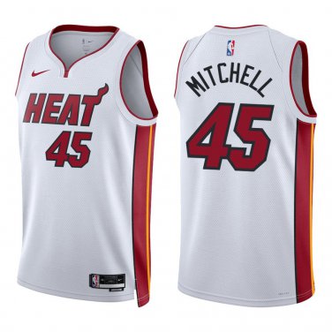 Heat #45 Davion Mitchell White Swingman Jersey