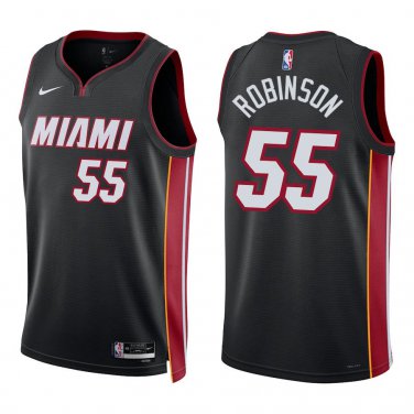 Heat #55 Duncan Robinson Black Swingman Jersey