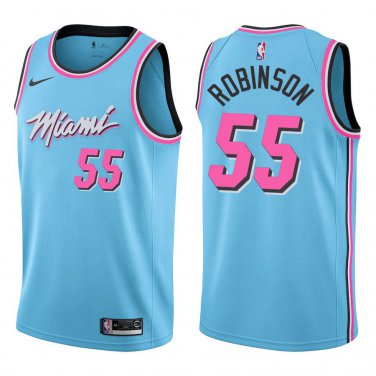 Heat #55 Duncan Robinson Light Blue Swingman Jersey