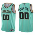 Hornets #00 Custom Name And Number Teal City Swingman Jersey