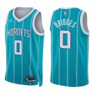 Hornets #0 Miles Bridges Teal Stripes Swingman Jersey