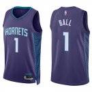 Hornets #1 LaMelo Ball Purple Swingman Jersey