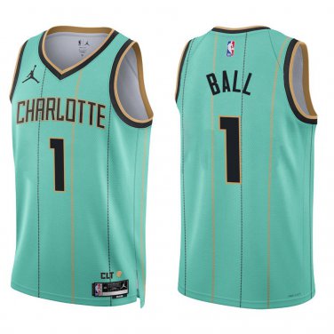 Hornets #1 LaMelo Ball Teal City Swingman Jersey
