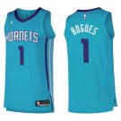 Hornets #1 Muggsy Bogues Teal Swingman Jersey