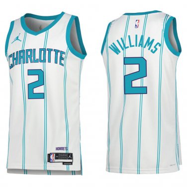 Hornets #2 Grant Williams White Stripe Swingman Jersey