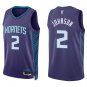 Hornets #2 Larry Johnson Purple Swingman Jersey