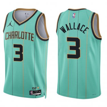Hornets #3 Gerald Wallace Teal City Swingman Jersey