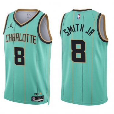 Hornets #8 Nick Smith Jr. Teal City Swingman Jersey